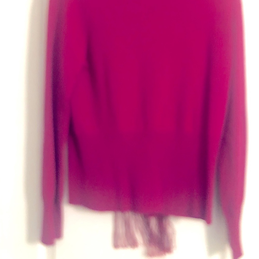Cynthia Rowley long sleeve 2-ply cashmere crew neck sweater